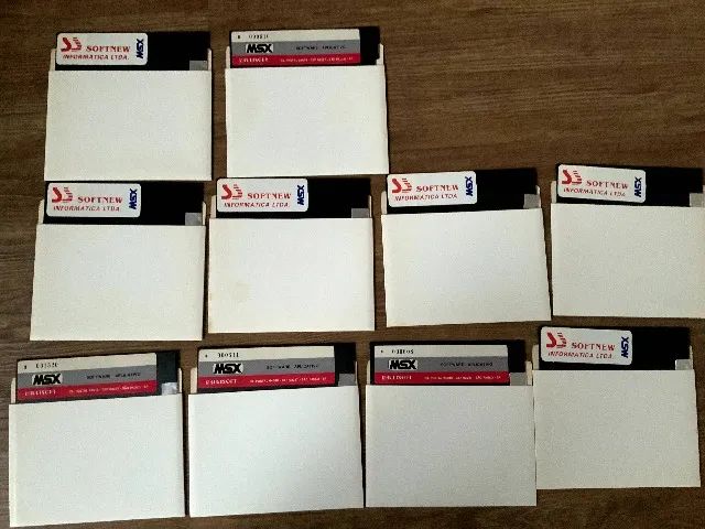 Lote de Disquetes 5 1/4 para computador MSX e Commodore