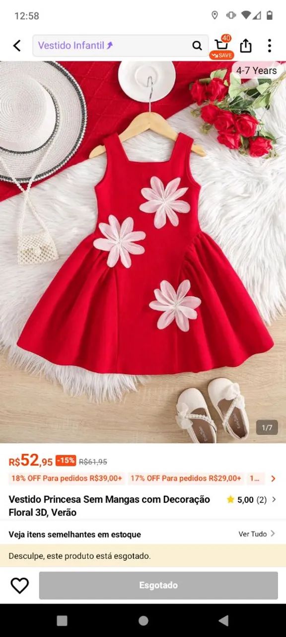 Vestido nunca usado