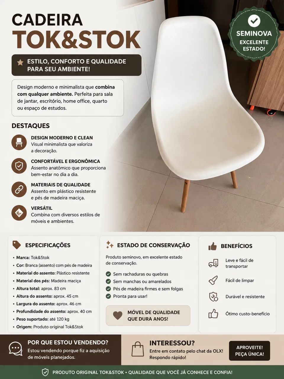 Cadeira Tok&Stok