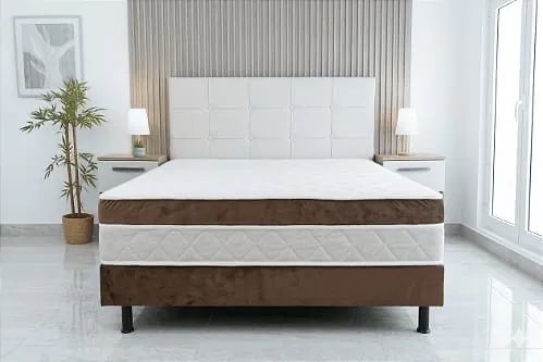 Cama box casal D33 grátis cabeceira 