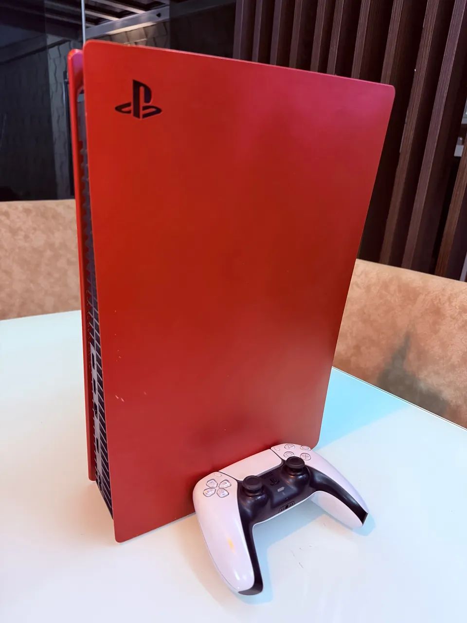 Playstation 5, Fat, Mídia Física, 1 Controle, Capa Vermelha - Foto 3