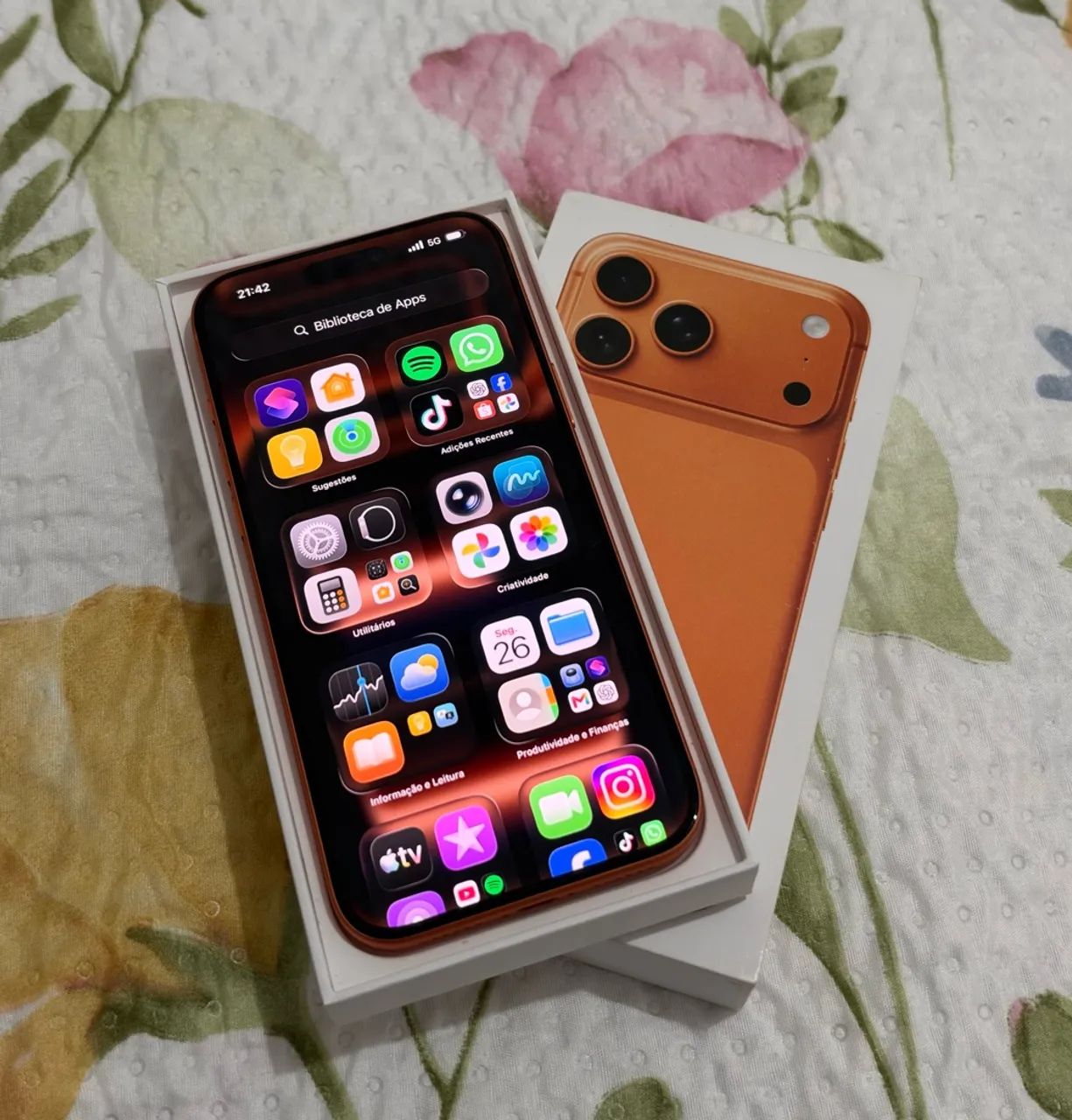 iPhone 17 Pro Max 256GB Laranja Cósmic  - Foto 4