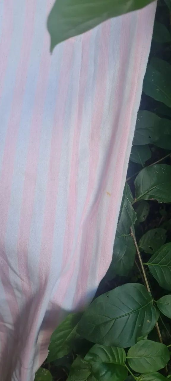 Calça Listada branca e rosa _ longa_ Tam.:G _ R$15,00 - Foto 4