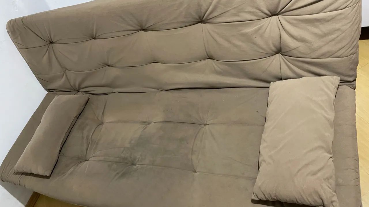 Sofá-cama 3 lugares marrom  - Foto 3