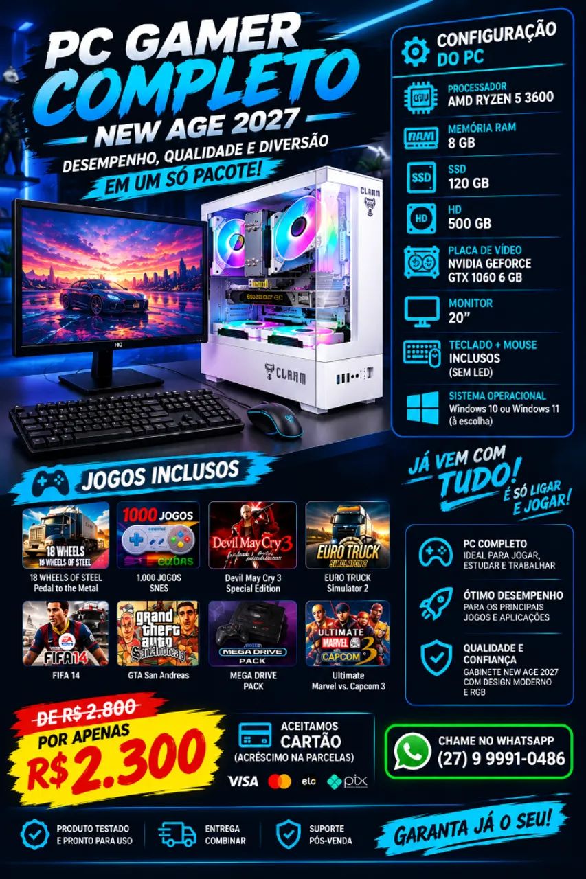 PC Gamer Completo New Age 2027
