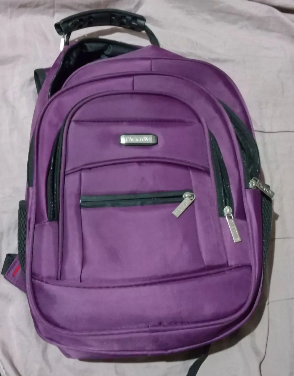 V/MOCHILA ROXA TAMANHO MÉDIO