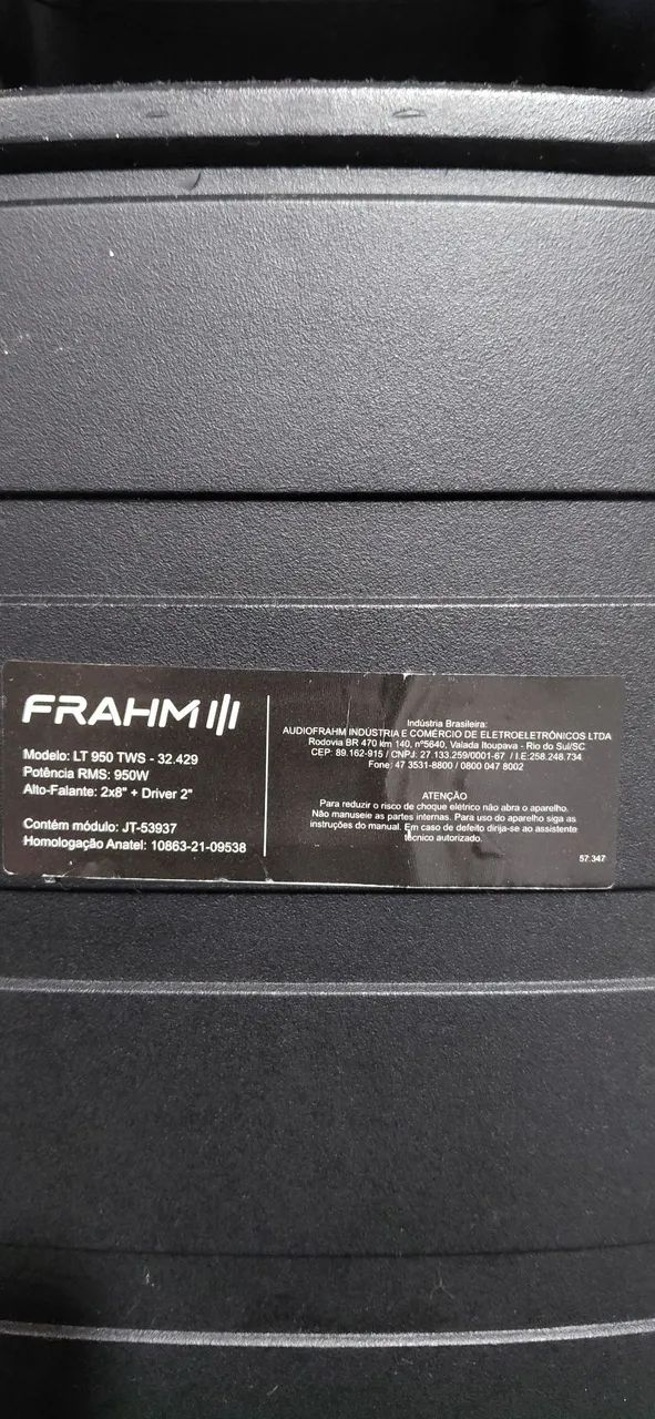 Caixa de som frahm 950w
