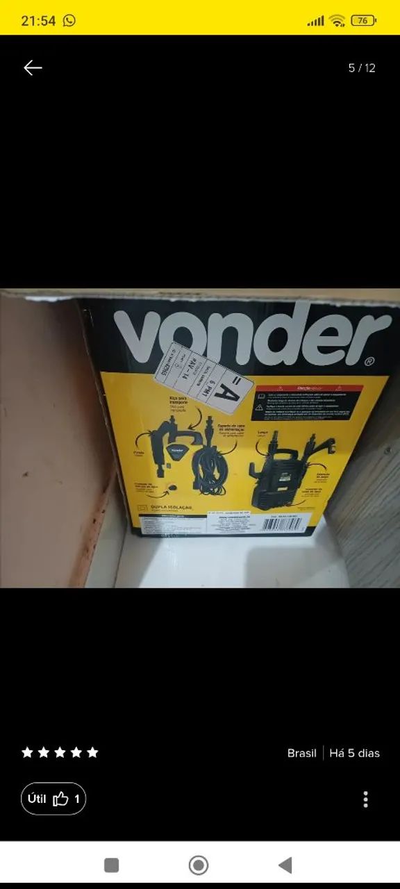 Lavadora de pressão da Vonder - Foto 5