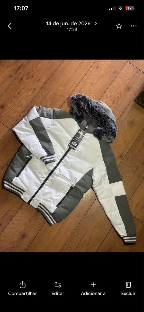 Jaqueta masculina puffer