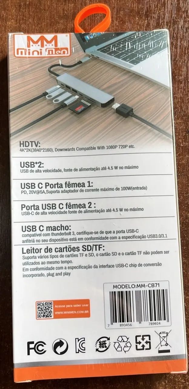 CABO ADAPTADOR HUB USB TIPO C 7 EM 1 COM HDMI - MM-CB71 - Foto 3