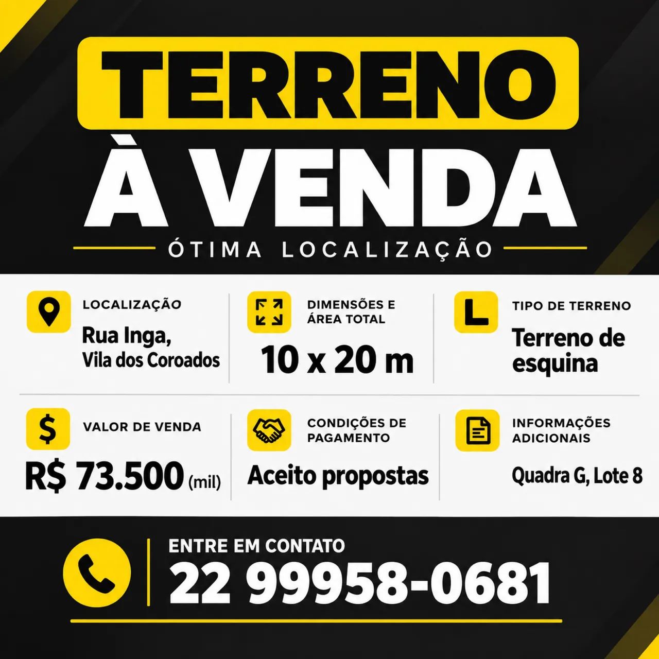 Terreno 10 x 20 - Rua ingá, vila dos coroados 