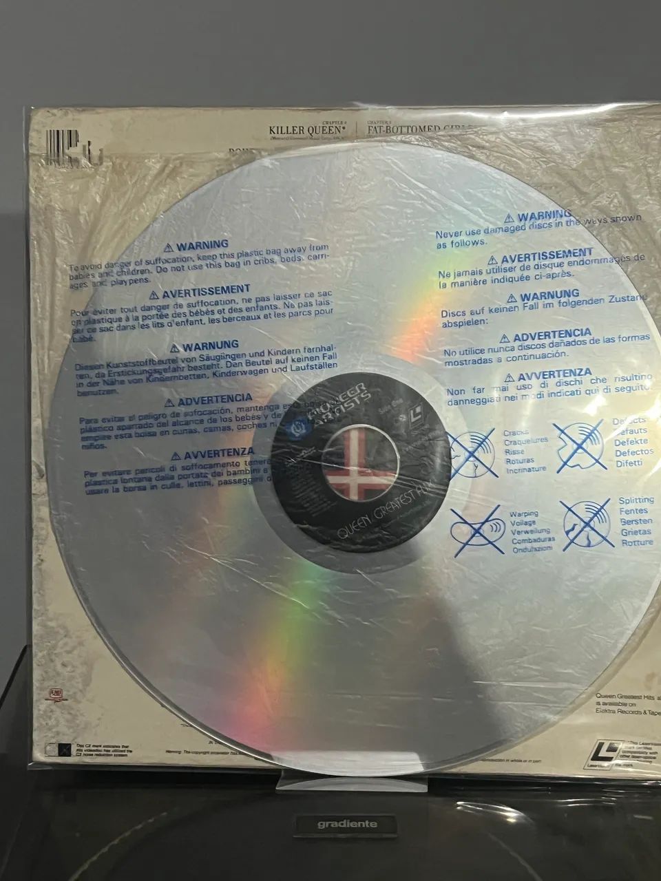 LD - QUEEN - Greatest Flix - Laserdisc - Videolaser - VG+ VG+ - Foto 2