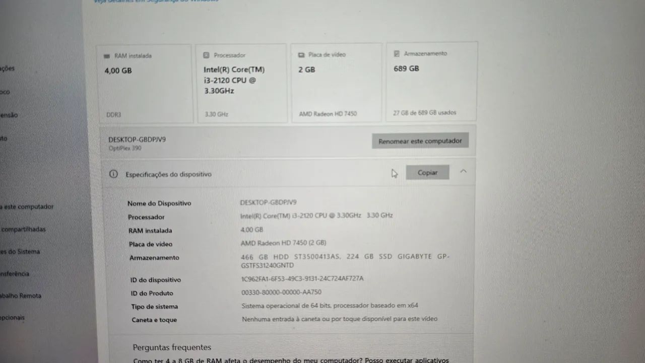 Vendo CPU Dell Optiplex 390 Sair rápido! - Foto 4