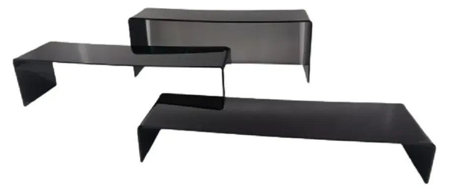 Expositor De Acrílico Preto 30x8 Com 3 Peças Para Action Figures - Foto 2