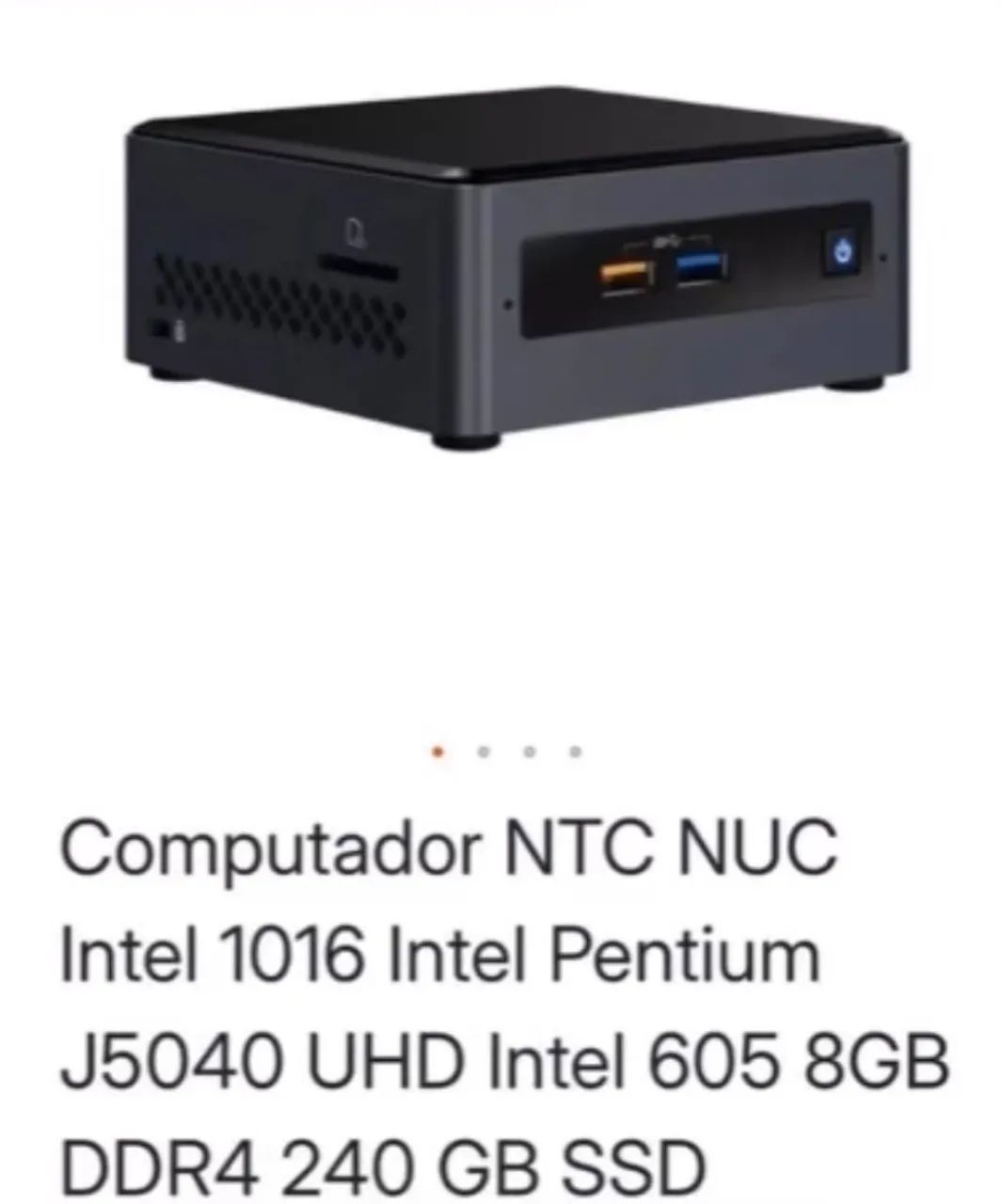 Computador Mini PC Intel NUC - 8GB RAM e SSD 240GB