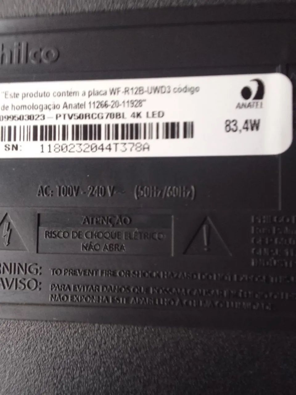 Tv Philco tela quebrada 