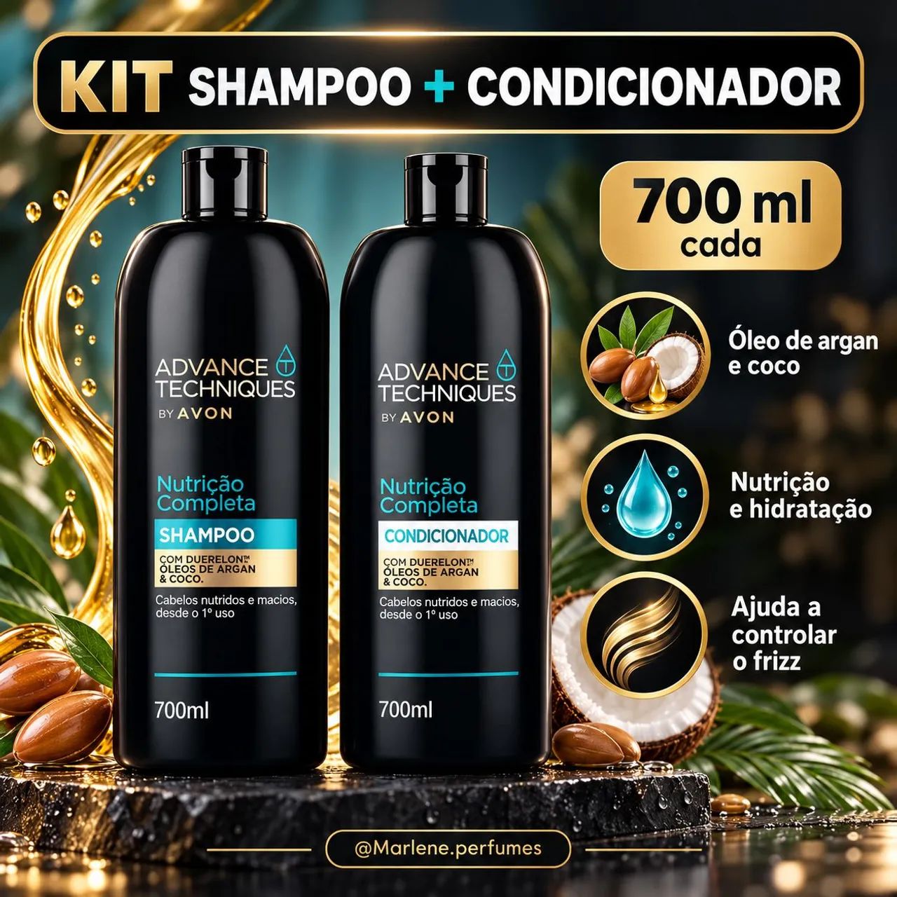 Shampoo e Condicionador Nutrição completa - Avon 