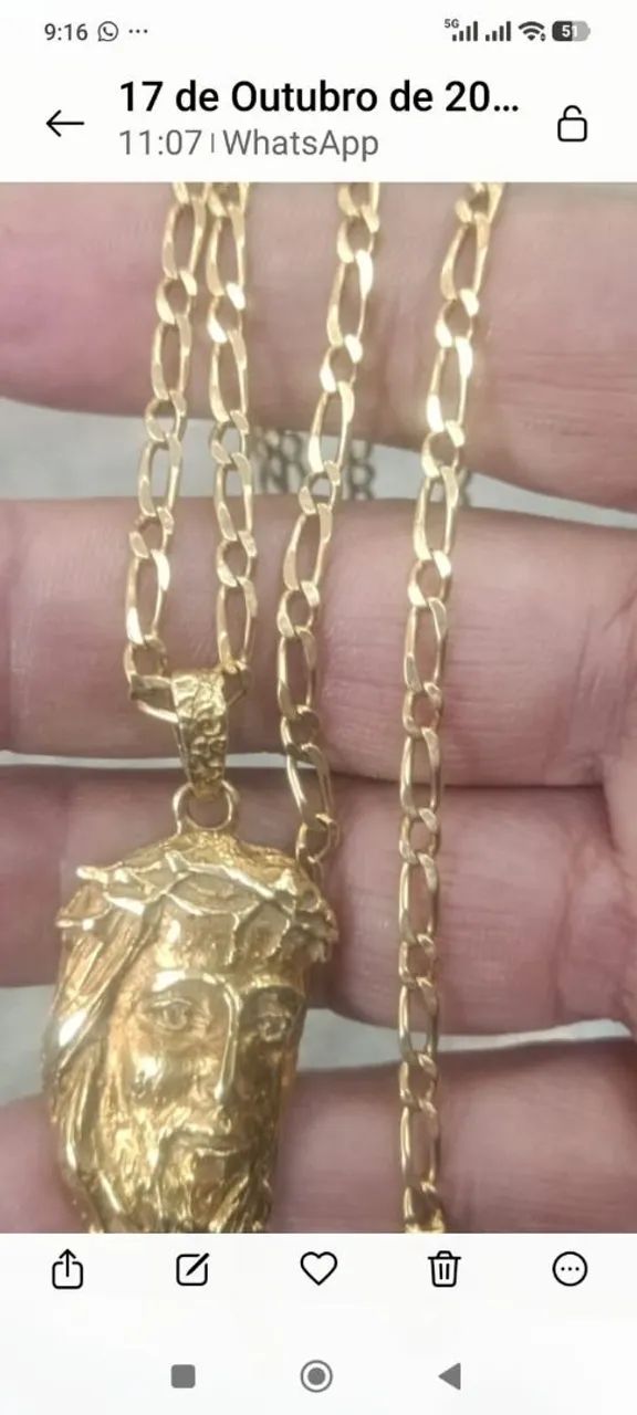 Vendo corrente e pulseira em ouro - Foto 2