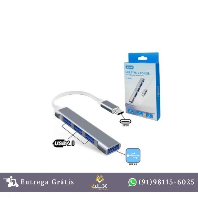 Hub Tipo c Com 1 Usb 3.0 e 3 Usb 2.0 Kp-hb504 Knup *ENTREGA GRÁTIS*