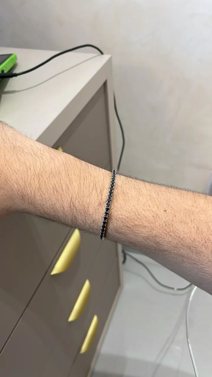 PULSEIRA RIVIERA (PRATA) COM PEDRAS DE METEORO - Foto 3