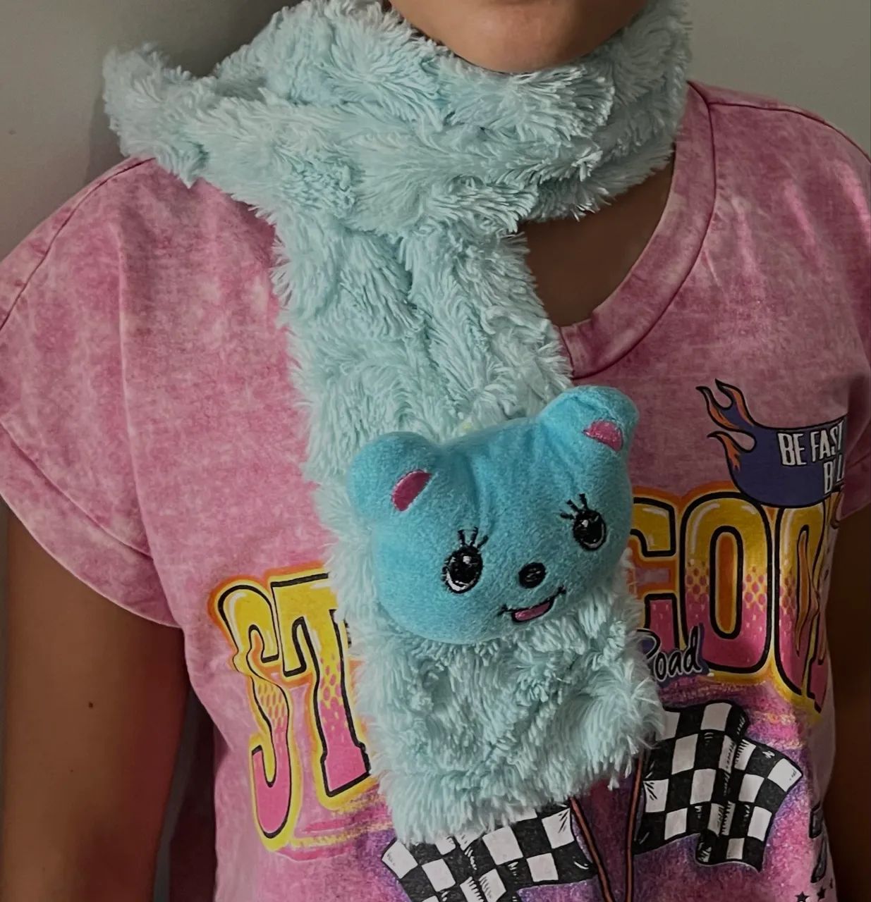 Cachecol infantil azul de cachorrinho  - Foto 5