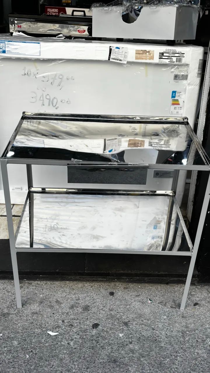 MESA INOX DE APOIO 80x50 - Foto 2