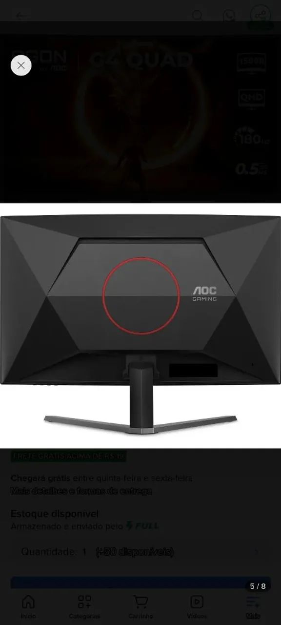 Monitor AOC games 32 polegadas - Foto 5