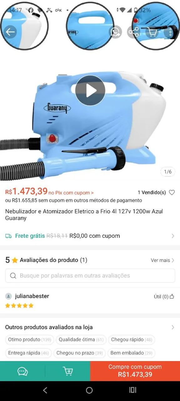 PULVERIZADOR ELETRICO GUARANY