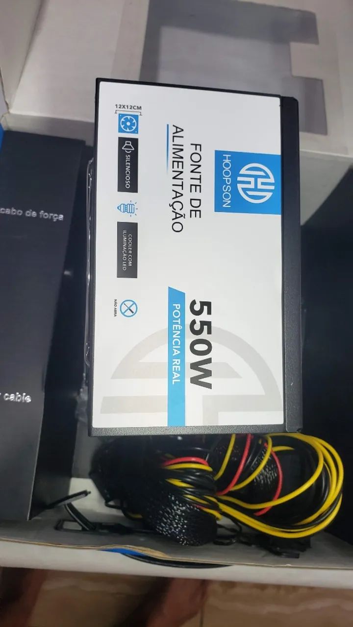 Fonte Hoopson FNT-550C 550W RGB Iluminação Incrível, Silenciosa e Potência - Foto 3