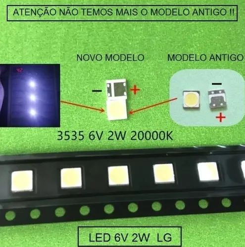 led de tv LG Philips 3535 6v 2w 5 unidades