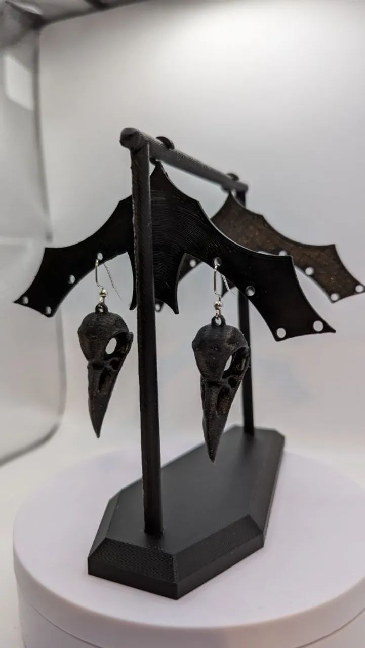 Suporte para Brincos Caixão com Morcego - Impresso em 3D - Foto 2