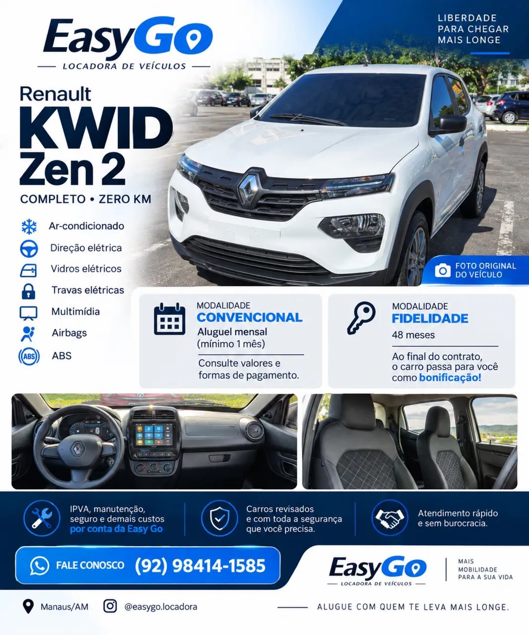 Renault Kwid KWID Zen 1.0 Flex 12V 5p Mec. 2026