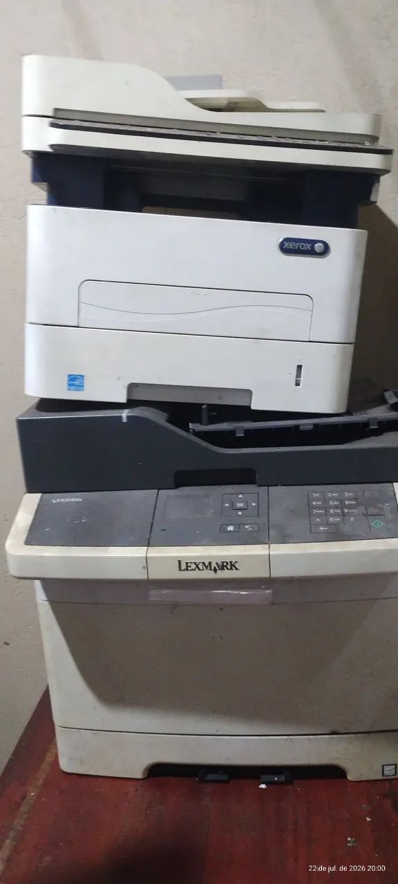 Impressoras multifuncionais Lexmark e xerox 