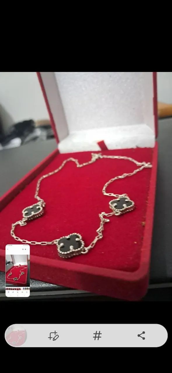 Colar trevo prata 925 - Foto 3