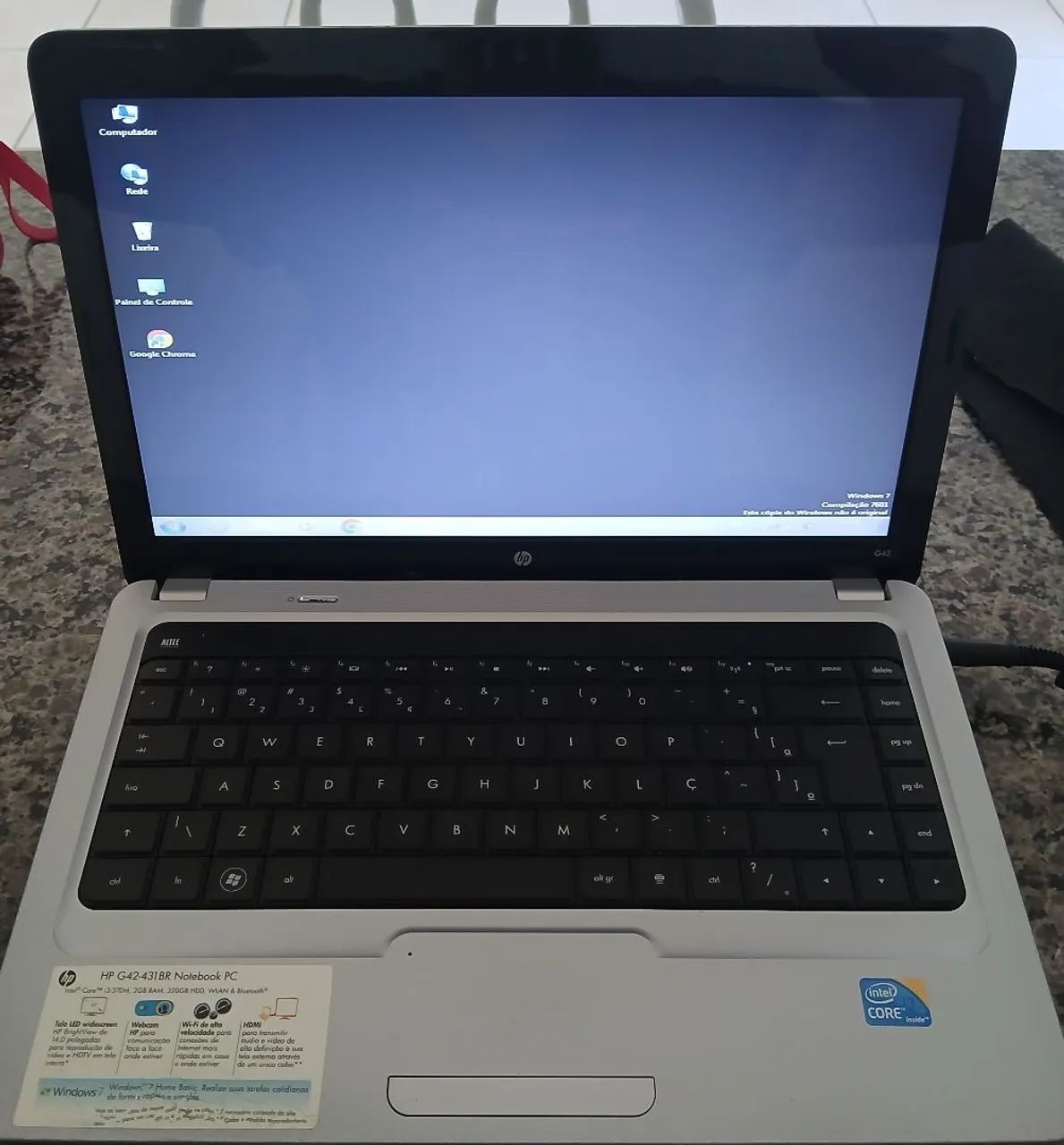 Notebook hp g42 bom estado (funciona na tomada, bateria viciada) - Foto 2