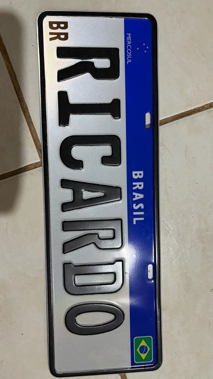 Placa mercosul com nome - Foto 5