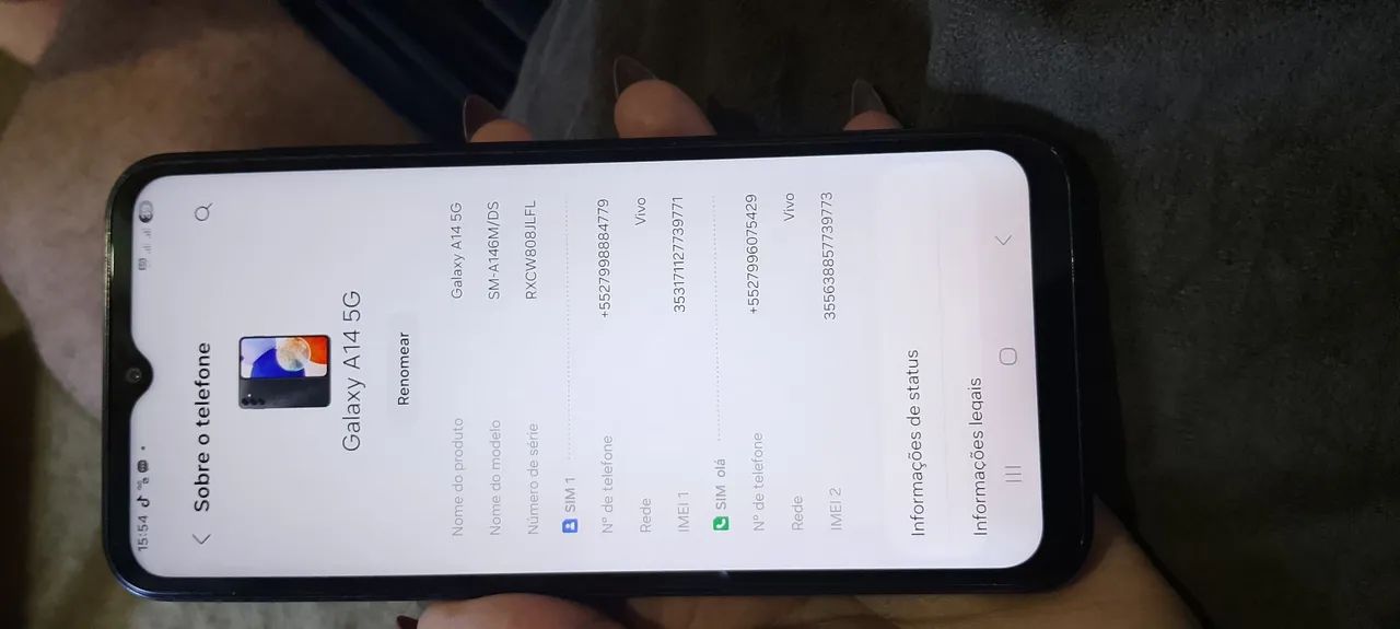Vendo celular Galaxy A14 5G com nota fiscal 