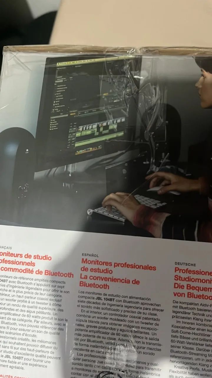 Caixas de Som JBL 104-BT Bluetooth - Par de Monitores - Foto 4