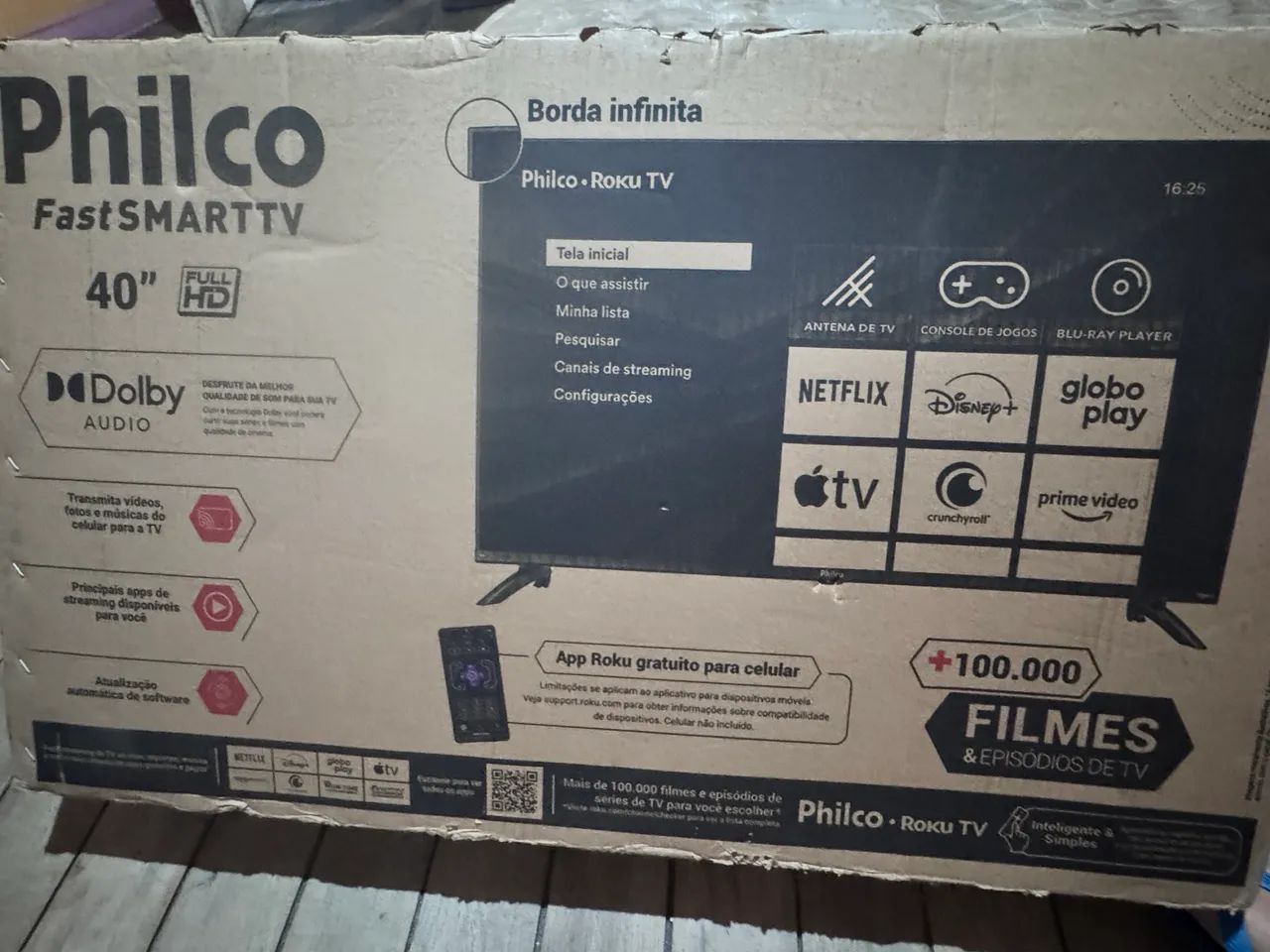 TV 40 polegadas Philco, nova mas a tela quebrada  - Foto 4