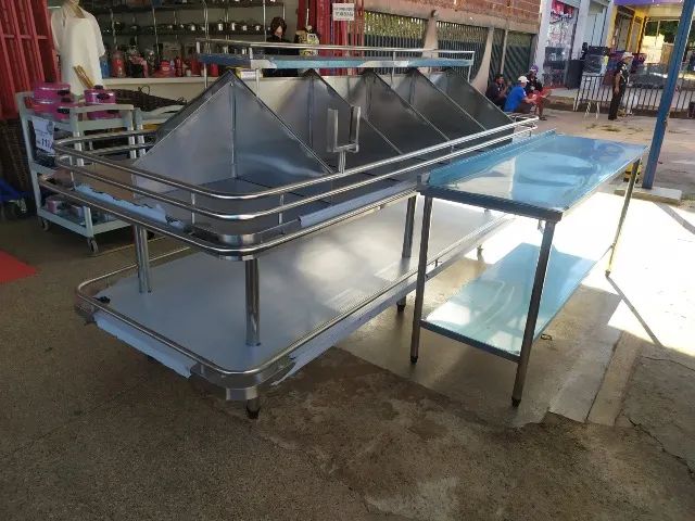 Banca / expositor de verduras em aço inox - sob medida  - Foto 2