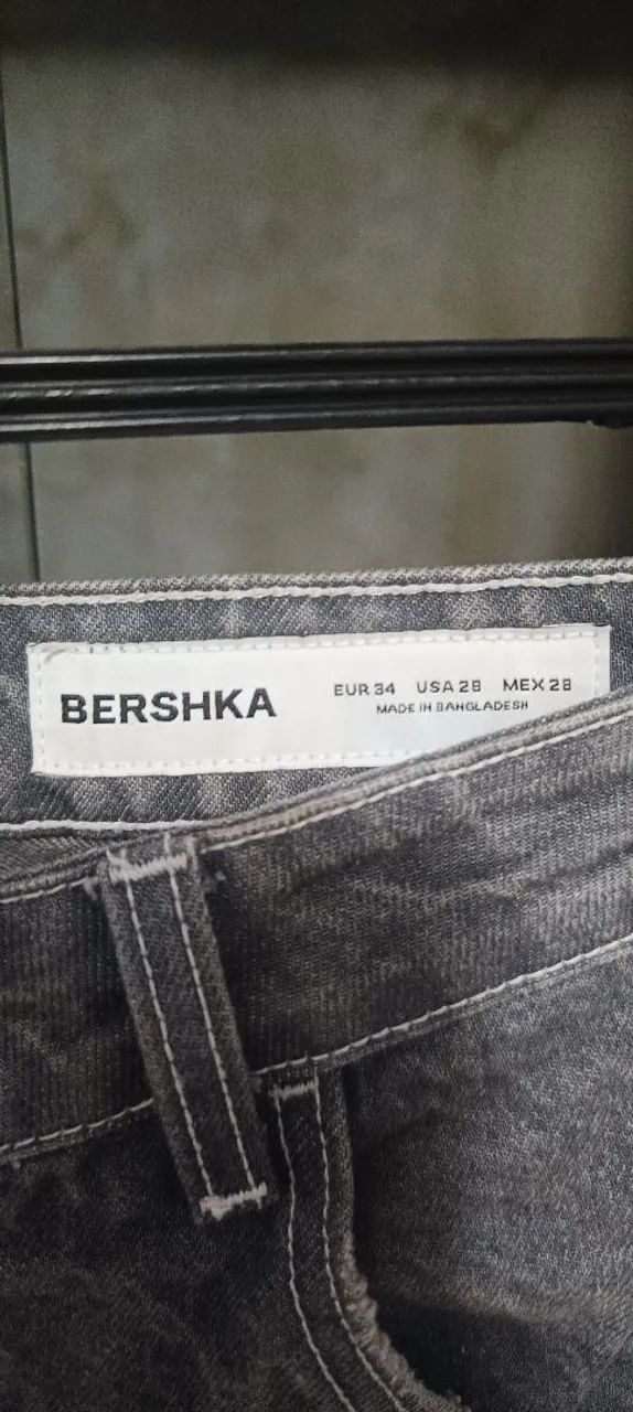 Calça jeans cinza Bershka 38 - Foto 3