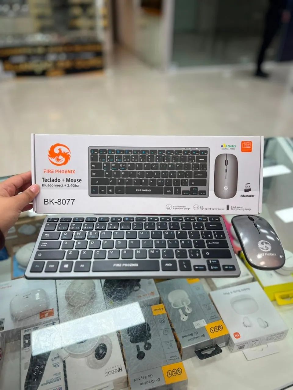KIT TACLADO E MOUSE SEM FIO CONCTIVIDADE DUPLA FIRE PHOENIX