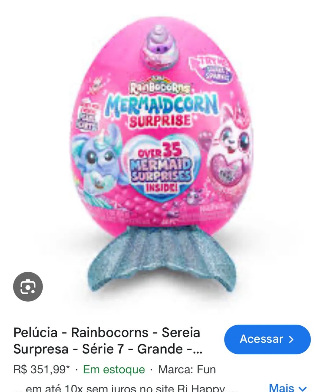 Sereia surpresa Rainbocorns