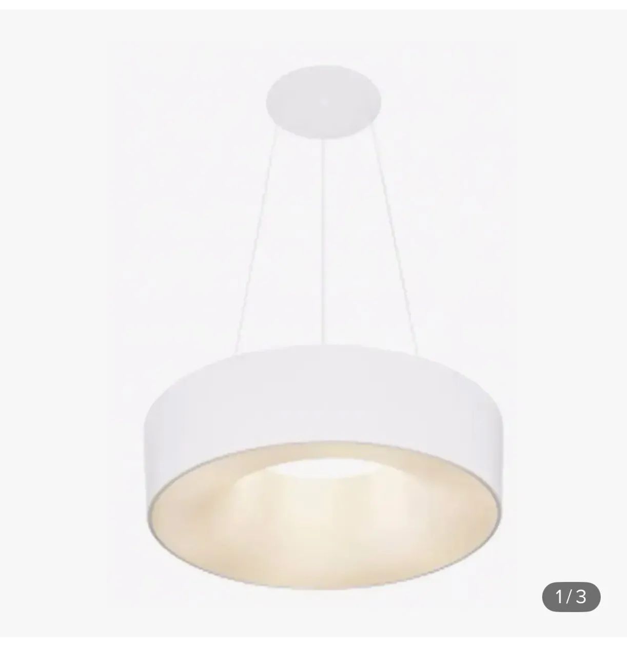 Pendente Sushi Branco  Luminária Diâmetro 53cm