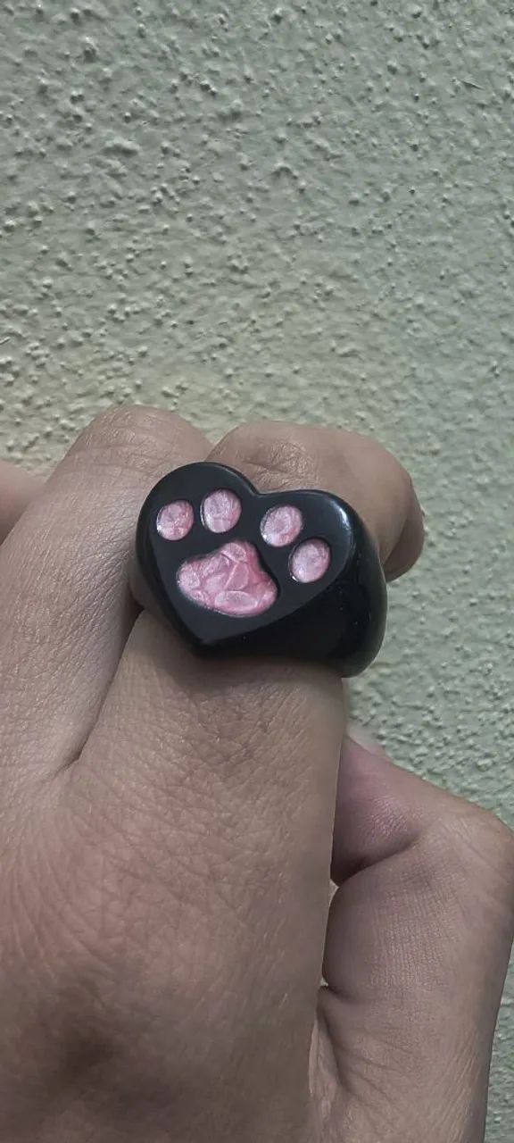 Anel cora ção com patinha  - Foto 2