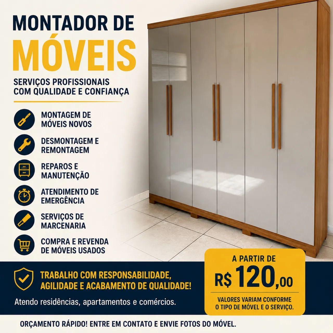 Montagem de móveis R$120,00