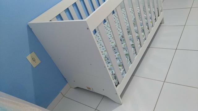 Berço cama 3 em 1 + Colchão aceito cartão - Foto 3