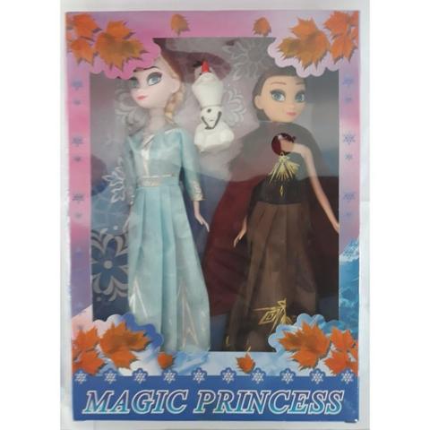 Bonecas Frozen 2 Kit Anna e Elsa Com Olaf Magic Princess - Foto 5