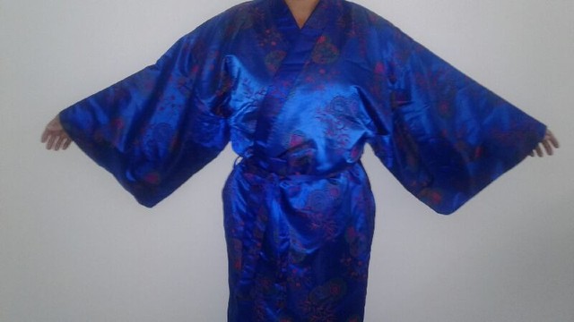 Kimono Feminino Coreano De Seda - Foto 5