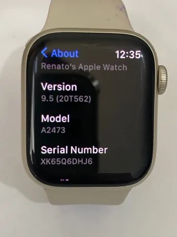 Apple Watch 7 41mm prata vitrine bateria 95% starlight brio - Foto 4